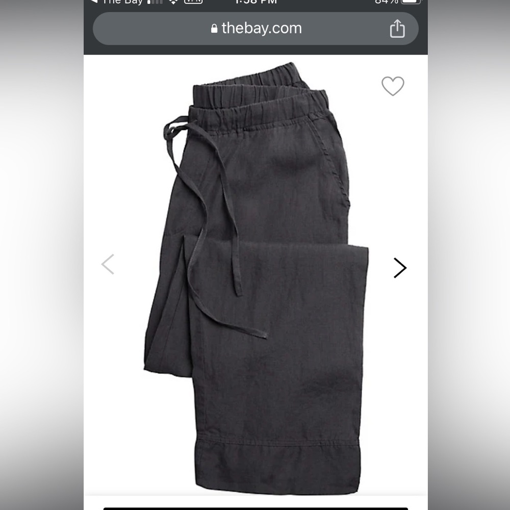 Men’s linen lounge pants.